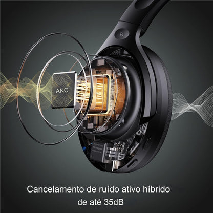 BoAt Rockerz 551ANC Hybrid ANC Over Ear Headphones 100H Playtime Ambient Sound 