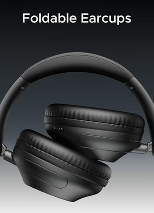 Boat New Launch Rockerz 650 Pro, Touch/Swipe Controls, Dolby Audio, 80Hrs Battery, 2Mics ENx, Fast Charge, App Support, Dual Pair, Bluetooth Over Ear Headphones with Mic (Iris Black) 