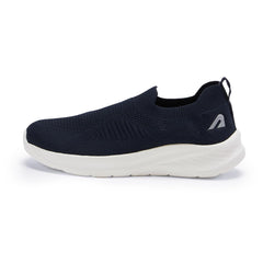 Boldfit Breathable Knit Slip On Women Walking Shoes Navy Memory Foam Insole 