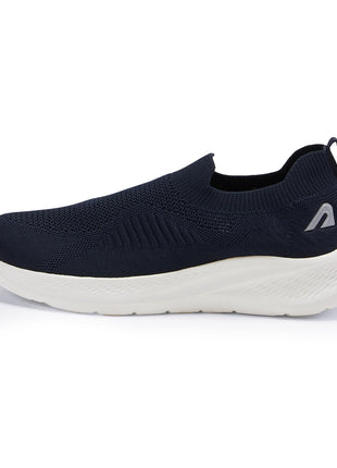 Boldfit Breathable Knit Slip On Women Walking Shoes Navy Memory Foam Insole 