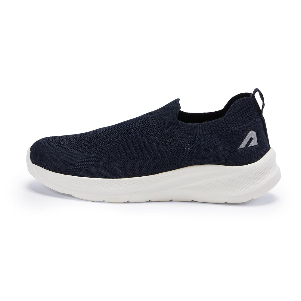 Boldfit Breathable Knit Slip On Women Walking Shoes Navy Memory Foam Insole