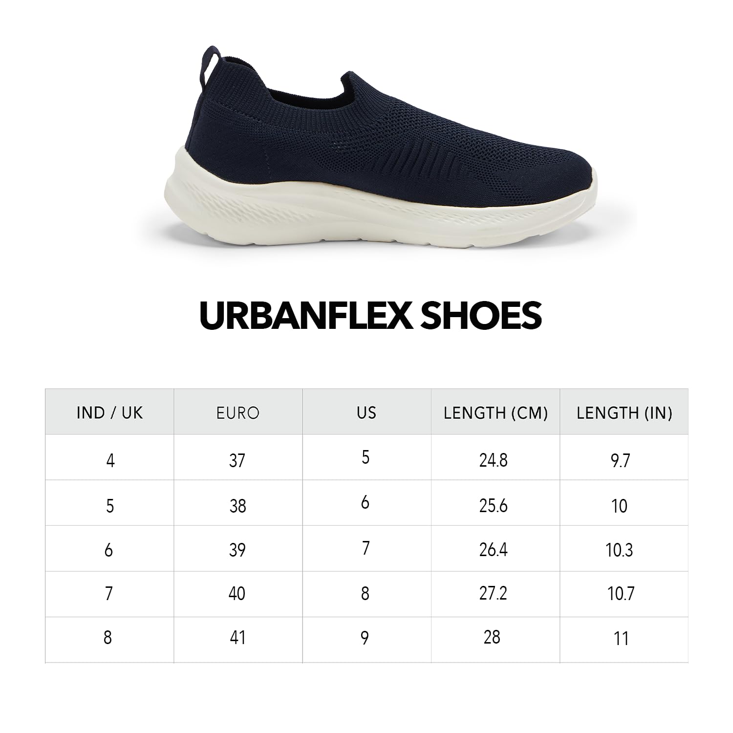 Boldfit Breathable Knit Slip On Women Walking Shoes Navy Memory Foam Insole 