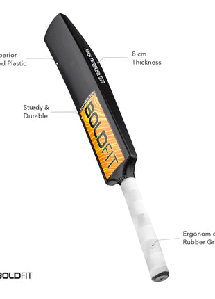 Boldfit Cricket bat Full Size Plastic bat Tennis Cricket bat Turf Tennis bat Lightweight Fiber bat Hard Plastic bat Tournament Plastic Cricket bat Standard Size Cricket Bats for Adults Fiber bat 