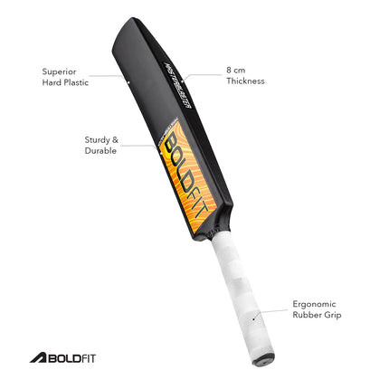 Boldfit Cricket bat Full Size Plastic bat Tennis Cricket bat Turf Tennis bat Lightweight Fiber bat Hard Plastic bat Tournament Plastic Cricket bat Standard Size Cricket Bats for Adults Fiber bat 