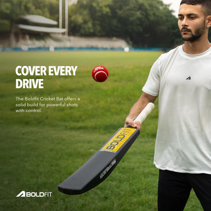Boldfit Cricket bat Full Size Plastic bat Tennis Cricket bat Turf Tennis bat Lightweight Fiber bat Hard Plastic bat Tournament Plastic Cricket bat Standard Size Cricket Bats for Adults Fiber bat 