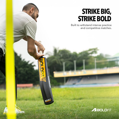 Boldfit Cricket bat Full Size Plastic bat Tennis Cricket bat Turf Tennis bat Lightweight Fiber bat Hard Plastic bat Tournament Plastic Cricket bat Standard Size Cricket Bats for Adults Fiber bat 