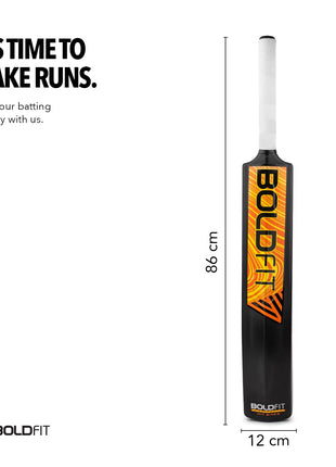 Boldfit Cricket bat Full Size Plastic bat Tennis Cricket bat Turf Tennis bat Lightweight Fiber bat Hard Plastic bat Tournament Plastic Cricket bat Standard Size Cricket Bats for Adults Fiber bat 