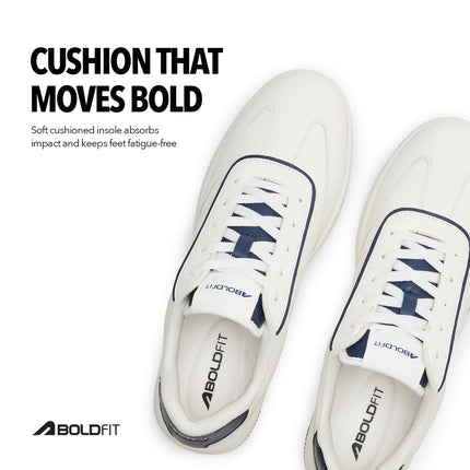 Boldfit Sneakers for Man Lightweight Shoes for Men Comfortable Sneaker for Men Air Mesh Casual Shoes for Man Soft Cushion Sneakers Lace Up Casual Sneaker Skyline Whitenavy 11 