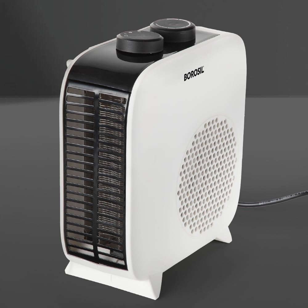Borosil 2000W Blitz Portable Electric Fan Room Heater (Made in India) | Variable Temperature Control, Horizontal & Vertical Placement | Room Heater Blower, Overheat Protection | 1 Year Warranty