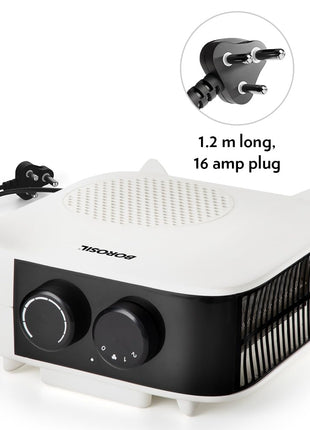 Borosil 2000W Blitz Portable Electric Fan Room Heater (Made in India) | Variable Temperature Control, Horizontal & Vertical Placement | Room Heater Blower, Overheat Protection | 1 Year Warranty 
