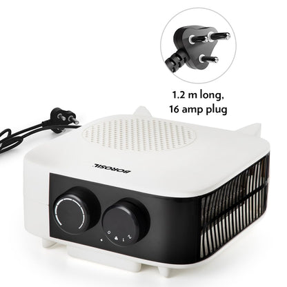 Borosil 2000W Blitz Portable Electric Fan Room Heater (Made in India) | Variable Temperature Control, Horizontal & Vertical Placement | Room Heater Blower, Overheat Protection | 1 Year Warranty 