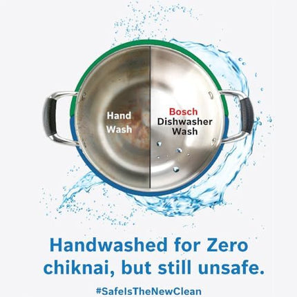 Bosch 13 Place Settings, Free Standing Dishwasher (SMS66GI01I, Silver Inox), extra dry and hygienic wash 