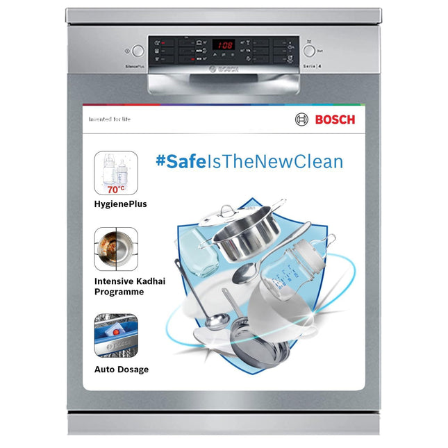Bosch 14 Place Settings Dishwasher (SMS46KI03I, Silver Inox), 60 cm 