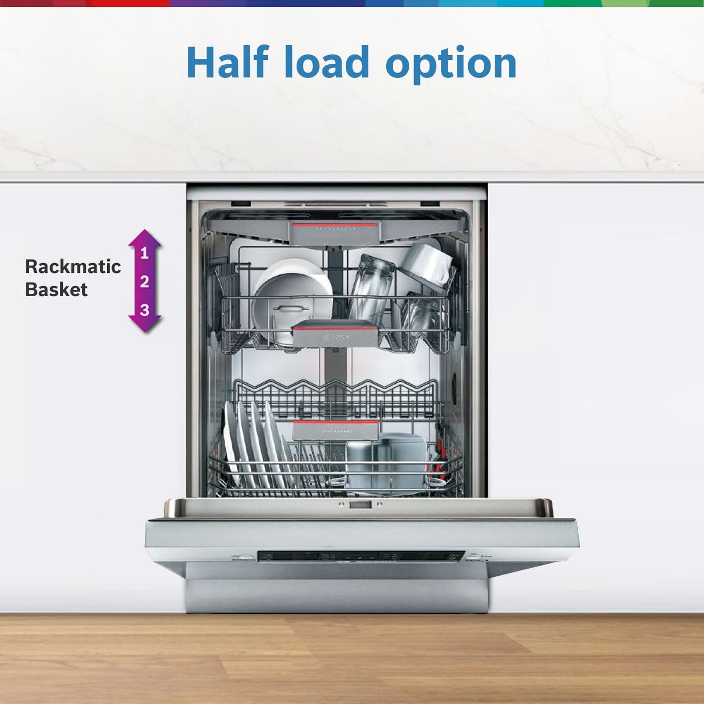 Bosch 14 Place Settings Dishwasher (SMS46KI03I, Silver Inox), 60 cm 
