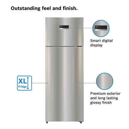 Bosch 243L 3star Frost free Refrigerator Appliance CTC27S031I (Convertible,Silver Inox) 