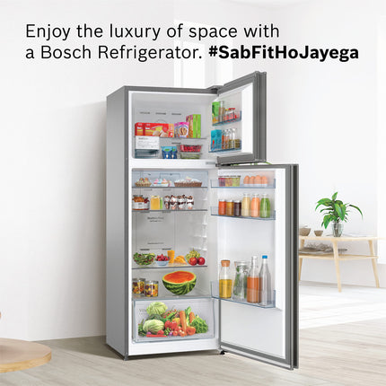 Bosch 243L 3star Frost free Refrigerator Appliance CTC27S031I (Convertible,Silver Inox) 