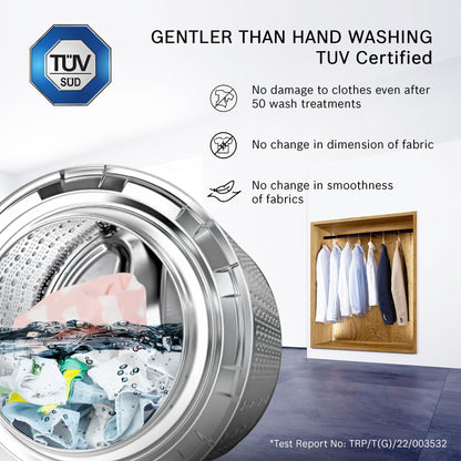 Bosch 7 kg 5 Star Fully-Automatic Front Loading Washing Machine (WAJ24266IN, Silver, AI active water plus, In-Built Heater, BLDC Inverter motor, Steam) 