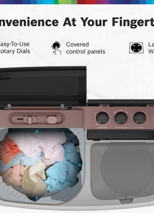 Bosch 9 kg 5 Star Semi-Automatic Top Loading Washing Machine (2025 Model, WJP904C0IN, 3 Wash Programs, Anti-Rust Body, 1300 RPM Spin Speed, Wine, 5 Years Comprehensive Warranty) 