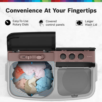 Bosch 9 kg 5 Star Semi-Automatic Top Loading Washing Machine (2025 Model, WJP904C0IN, 3 Wash Programs, Anti-Rust Body, 1300 RPM Spin Speed, Wine, 5 Years Comprehensive Warranty) 