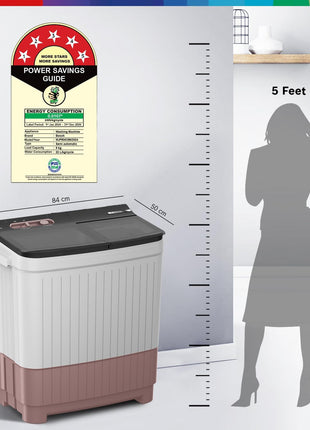 Bosch 9 kg 5 Star Semi-Automatic Top Loading Washing Machine (2025 Model, WJP904C0IN, 3 Wash Programs, Anti-Rust Body, 1300 RPM Spin Speed, Wine, 5 Years Comprehensive Warranty) 