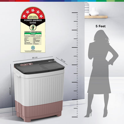 Bosch 9 kg 5 Star Semi-Automatic Top Loading Washing Machine (2025 Model, WJP904C0IN, 3 Wash Programs, Anti-Rust Body, 1300 RPM Spin Speed, Wine, 5 Years Comprehensive Warranty) 