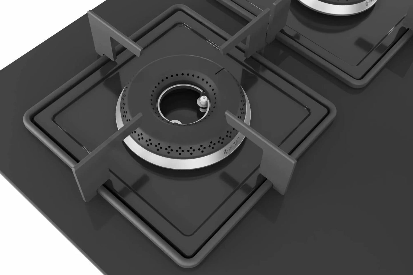 Bosch Built in Gas Hob Black Tempered glass Glass 4 Burner Auto Ignition 60 cm Italian Double Ring Burners (PNH6B6B12I) 