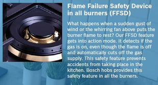 Bosch Built in Gas Hob Black Tempered glass Glass 4 Burner Auto Ignition 60 cm True Brass 2D Ring Burners with Matt Black Heat Shields & Cast Iron pan supports (PNH6B6F20I) 