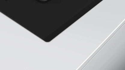 Bosch Built in Gas Hob Black Tempered glass Glass 4 Burner Auto Ignition 75 cm Full Brass 3D Ring Burners with Matt Black Heat Shields & Cast Iron pan supports (PNI7B6G20I) 