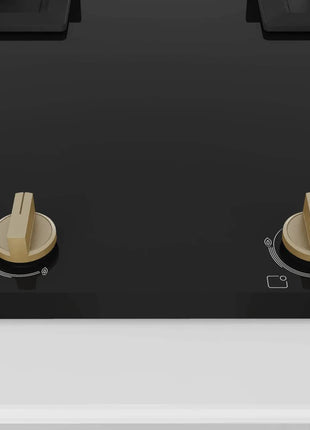 Bosch Built in Gas Hob Black Tempered glass Glass 4 Burner Auto Ignition 90 cm Full Brass 3D Ring Burners with Matt Black Heat Shields & Cast Iron pan supports (PNF9B6G20I) 