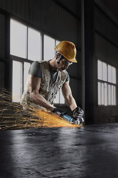 Bosch GWS 900-125 S Heavy Duty Electric Angle Grinder, 900W, M14, 11,000 rpm, Variable Speed, Lockable Switch, Restart Protection, 1.9 kg +4 Bosch Accessories, 1 Year Warranty 