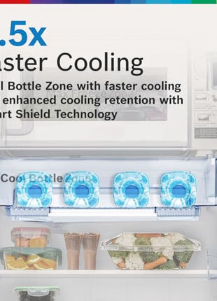 Bosch SmartChoice 207 L, 3 Star, Single Door Refrigerator with Industry's largest base drawer & veg box*(CST20S23PI,Fine Steel) |18 Hr Cooling Retention, 2.5x Faster Cooling, smart inverter compressor 