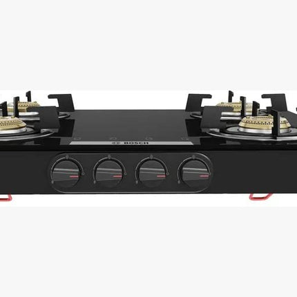 Bosch Tabletop Cooktop 60 cm 4 Burner - PNP0E6W10I, XXL Burner, Safety, Reliability, High Efficiency, Life Warranty* on Glass 