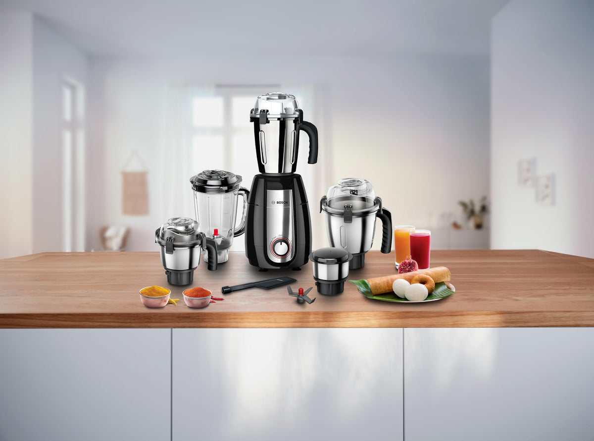 Bosch TrueMixx Pro MGM8856BIN 1000 Watt 5 Jar Mixer Grinder, (Black) 