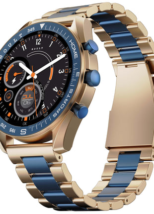 Boult Newly Launched Mirage Smart Watch 1.39''HD Screen, Bluetooth Calling, IP67, Zinc Alloy Frame, 500 Nits Brightness, AI Voice Assistant, SpO2 Monitoring, 120+ Sports Mode (Amber Blue) 