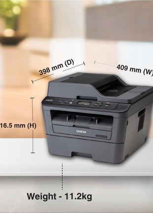 Brother DCP-L2541DW Auto Duplex Laser Printer With 30 PPM Print Speed, Multifunction Print Scan Copy, Automatic Document Feeder, 2 in 1 ID Copy Button, (WIFI, WIFI Direct, LAN, USB), Free Installation 