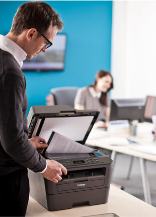 Brother DCP-L2541DW Auto Duplex Laser Printer With 30 PPM Print Speed, Multifunction Print Scan Copy, Automatic Document Feeder, 2 in 1 ID Copy Button, (WIFI, WIFI Direct, LAN, USB), Free Installation 