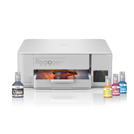 Brother DCP-T436W (New Launch) Multifunction Print Scan Copy Ink Tank Color Printer Best for Home, 27/11 PPM BK/CL, WiFi, Print Upto 7.5 K Pages in Black & 5 K in Color Each for(CMY),Free Installation 