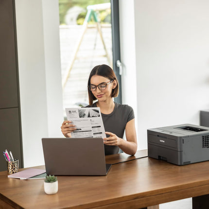 Brother HL-L2440DW (New Launch) Auto Duplex Laser Printer, 30 PPM Print Speed, LCD Display, 64 MB Memory, (WiFi WiFi Direct LAN USB), 250 Sheet Paper Tray, 3000 Pages Inbox Toner, Free Installation 