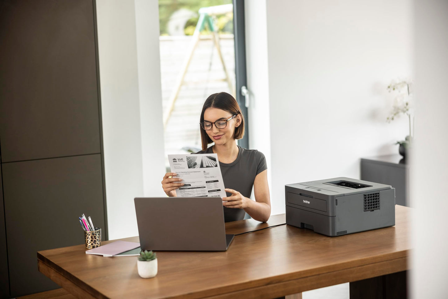 Brother HL-L2440DW (New Launch) Auto Duplex Laser Printer, 30 PPM Print Speed, LCD Display, 64 MB Memory, (WiFi WiFi Direct LAN USB), 250 Sheet Paper Tray, 3000 Pages Inbox Toner, Free Installation 