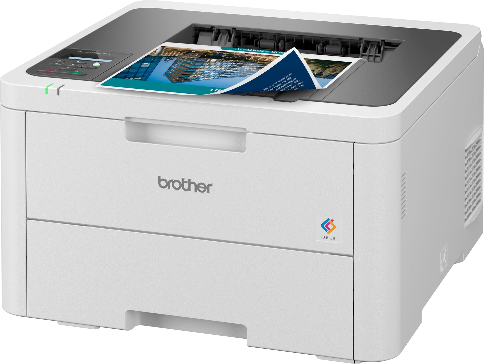 Brother HL-L3220CDW (New Launch) Automatic Duplex Color Laser LED Printer, 1 Line LCD Display, 256 MB Memory, 250 Sheets Paper Tray, USB 2.0, WiFi (Dual Band), WiFi Direct, 18 PPM, Free Installation 