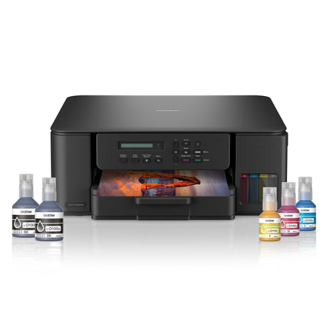 Brother Ink Tank DCP-T535DW New Launch (Print Scan Copy) WiFi Auto Duplex Printer, 128MB Memory, Print Pages Upto 15K in Black & 5K in Color Each (CMY) Get an Extra Black Ink Bottle, Free Installation 