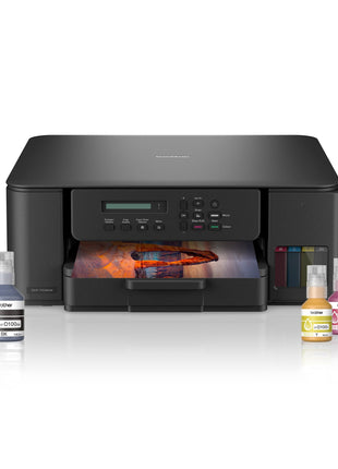 Brother Ink Tank DCP-T535DW New Launch (Print Scan Copy) WiFi Auto Duplex Printer, 128MB Memory, Print Pages Upto 15K in Black & 5K in Color Each (CMY) Get an Extra Black Ink Bottle, Free Installation 