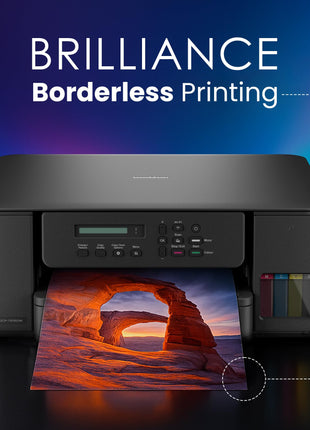 Brother Ink Tank DCP-T535DW New Launch (Print Scan Copy) WiFi Auto Duplex Printer, 128MB Memory, Print Pages Upto 15K in Black & 5K in Color Each (CMY) Get an Extra Black Ink Bottle, Free Installation 