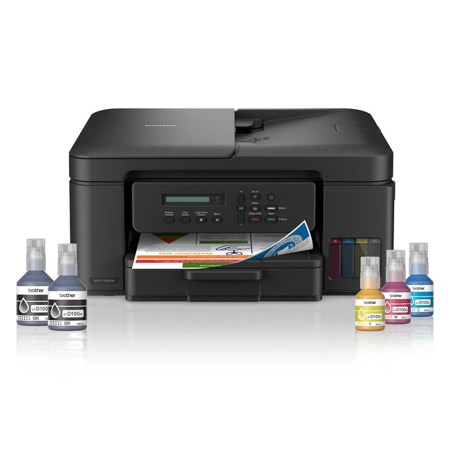 Brother Ink Tank DCP-T730DW (New Launch) WIFI Auto Duplex Color Multifunction Printer (Print Scan Copy), ADF, Print Upto 15K Pages Black & 5K in Color Each for(CMY), Extra Black Ink, Free Installation 