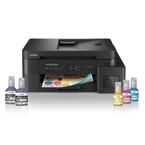 Brother Ink Tank DCP-T830DW (New Launch) WIFI Auto Duplex Color Printer (Print Scan Copy),ADF,LAN, PrintUpto 15K Pages Black & 5K Color Each for(CMY),Extra Black Ink,80 Sheet MP Tray,Free Installation 