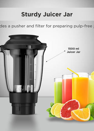 Butterfly Jet Elite Mixer Grinder, 750W, 4 Jars (Grey) 