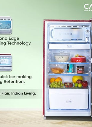 CANDY 165L 1 Star Direct Cool Single Door Refrigerator with Stabilizer free Operation (Red Mono, CSD1761RM) 
