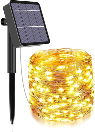 CBK Solar Fairy String Light 200 LEDs 20 Meter Inbuilt Rechargable Batery IP65 Waterproof 8 Mode Copper Wire for Indoor Outdoor Garden Yard Balcony Diwali Christmas Party & Home Decor Led Light 