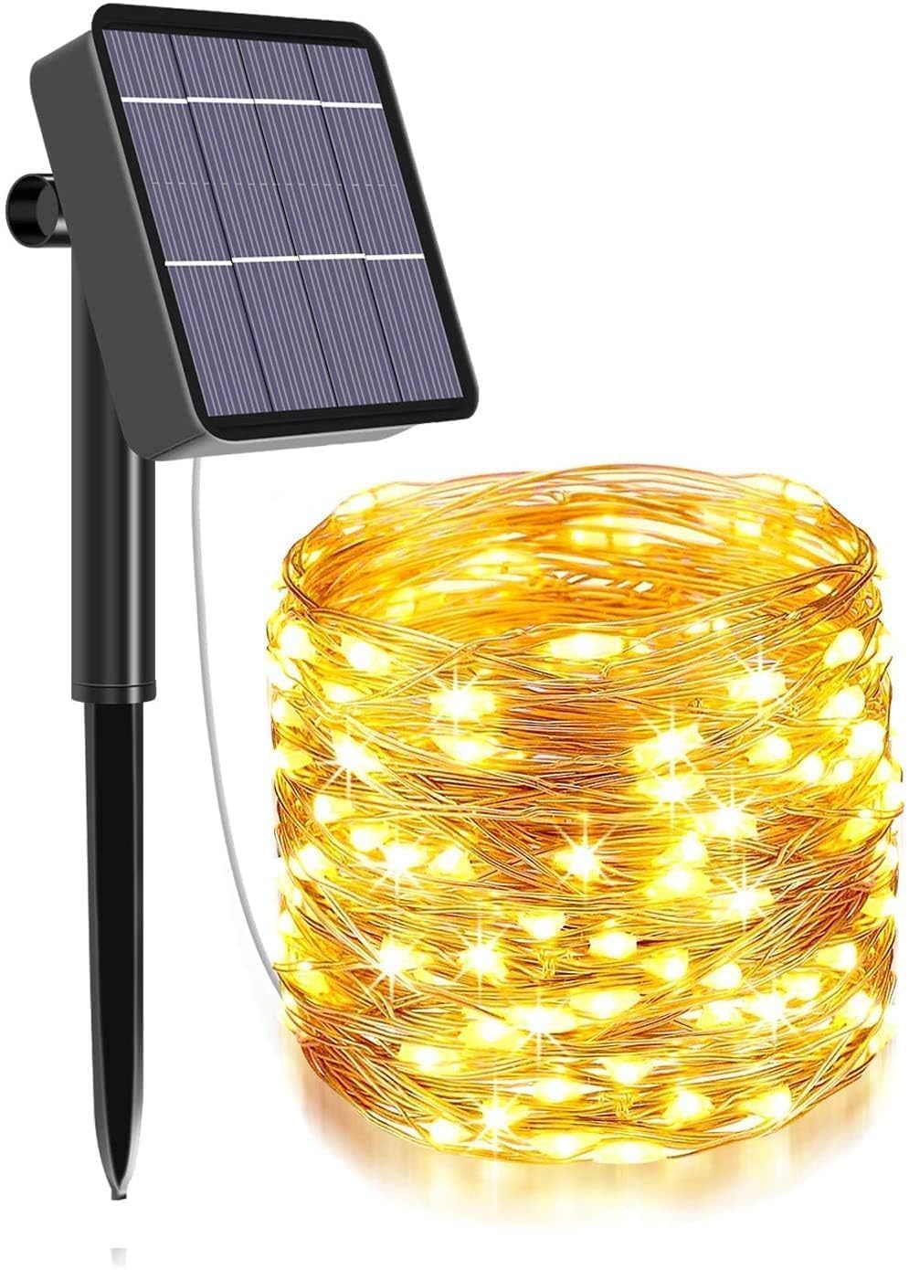 CBK Solar Fairy String Light 200 LEDs 20 Meter Inbuilt Rechargable Batery IP65 Waterproof 8 Mode Copper Wire for Indoor Outdoor Garden Yard Balcony Diwali Christmas Party & Home Decor Led Light