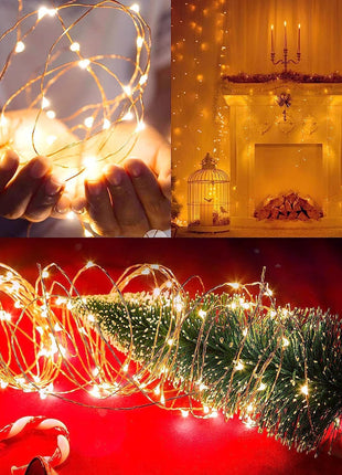 CBK Solar Fairy String Light 200 LEDs 20 Meter Inbuilt Rechargable Batery IP65 Waterproof 8 Mode Copper Wire for Indoor Outdoor Garden Yard Balcony Diwali Christmas Party & Home Decor Led Light 